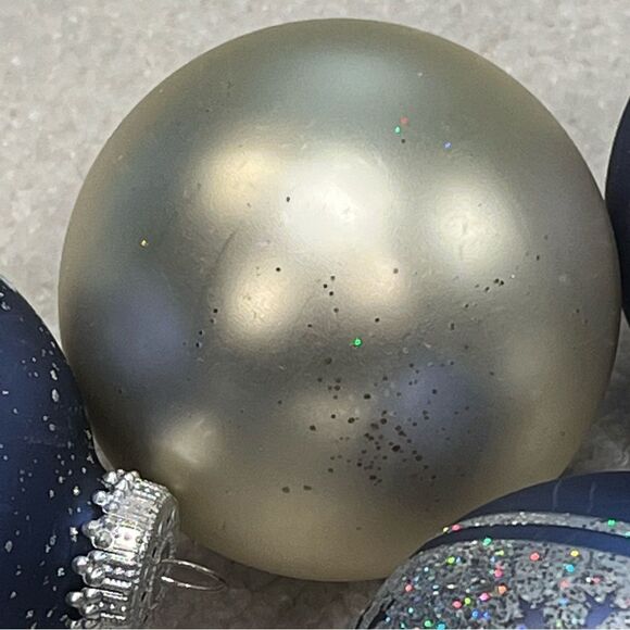 Christmas by Krebs Glass Snowman 12 Ornament Set Periwinkle Glitter - Picture 7 of 14